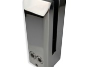 Side mount clamp for glass pool fences in Polished Stainless Steel